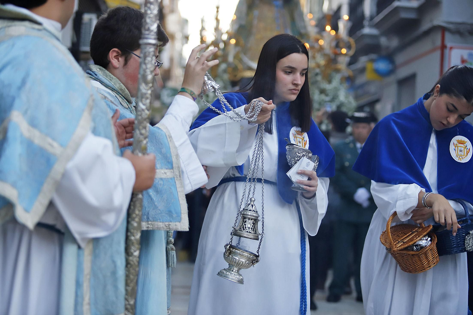 Imágenes de la procesión de la Purísima Concepción por las calles del el centro