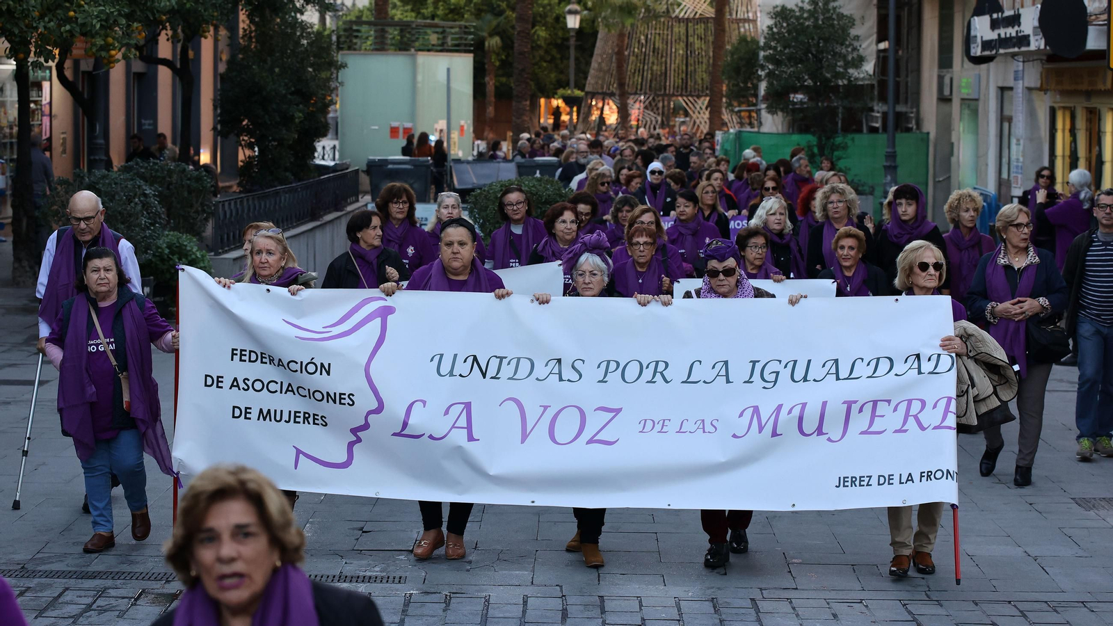 Imágenes de la manifestación del 25N 2024 en Jerez