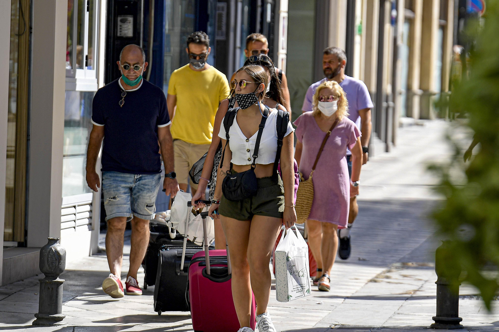 Imagen de archivo de un grupo de turistas en la capital.