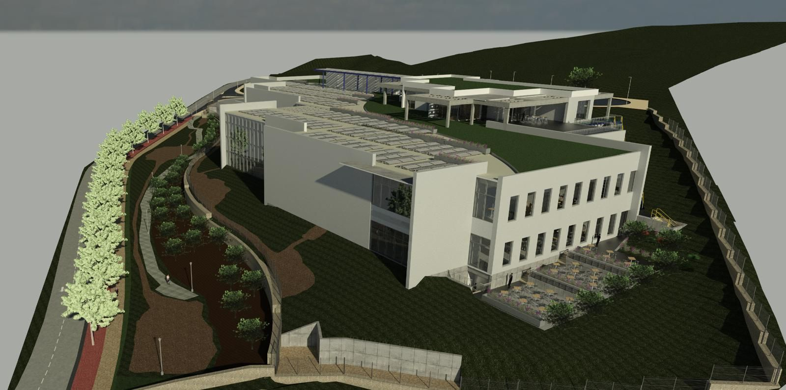 Recreación de la nueva fábrica que ArtiLab está construyendo en la zona de Las Cumbres, en Ubrique