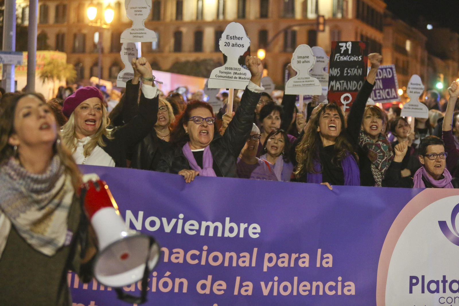 Las imágenes de la manifestación del 25N en Málaga