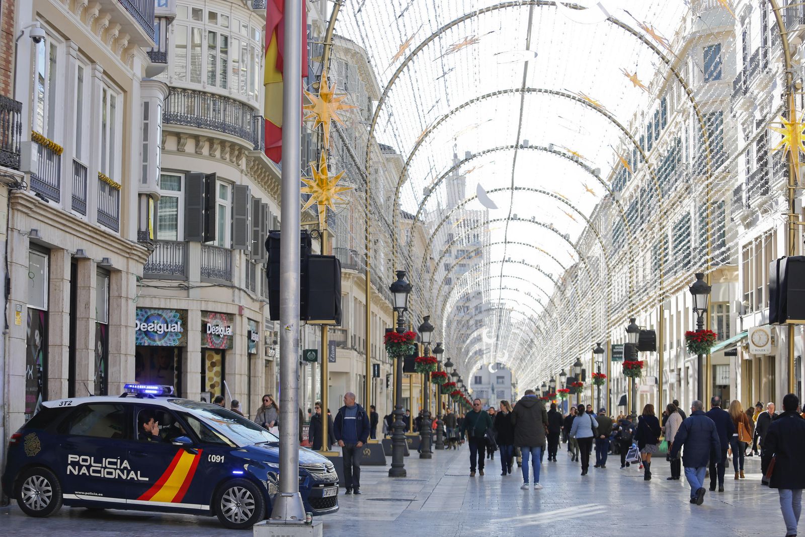 Una imagen de archivo de calle Larios en Navidad