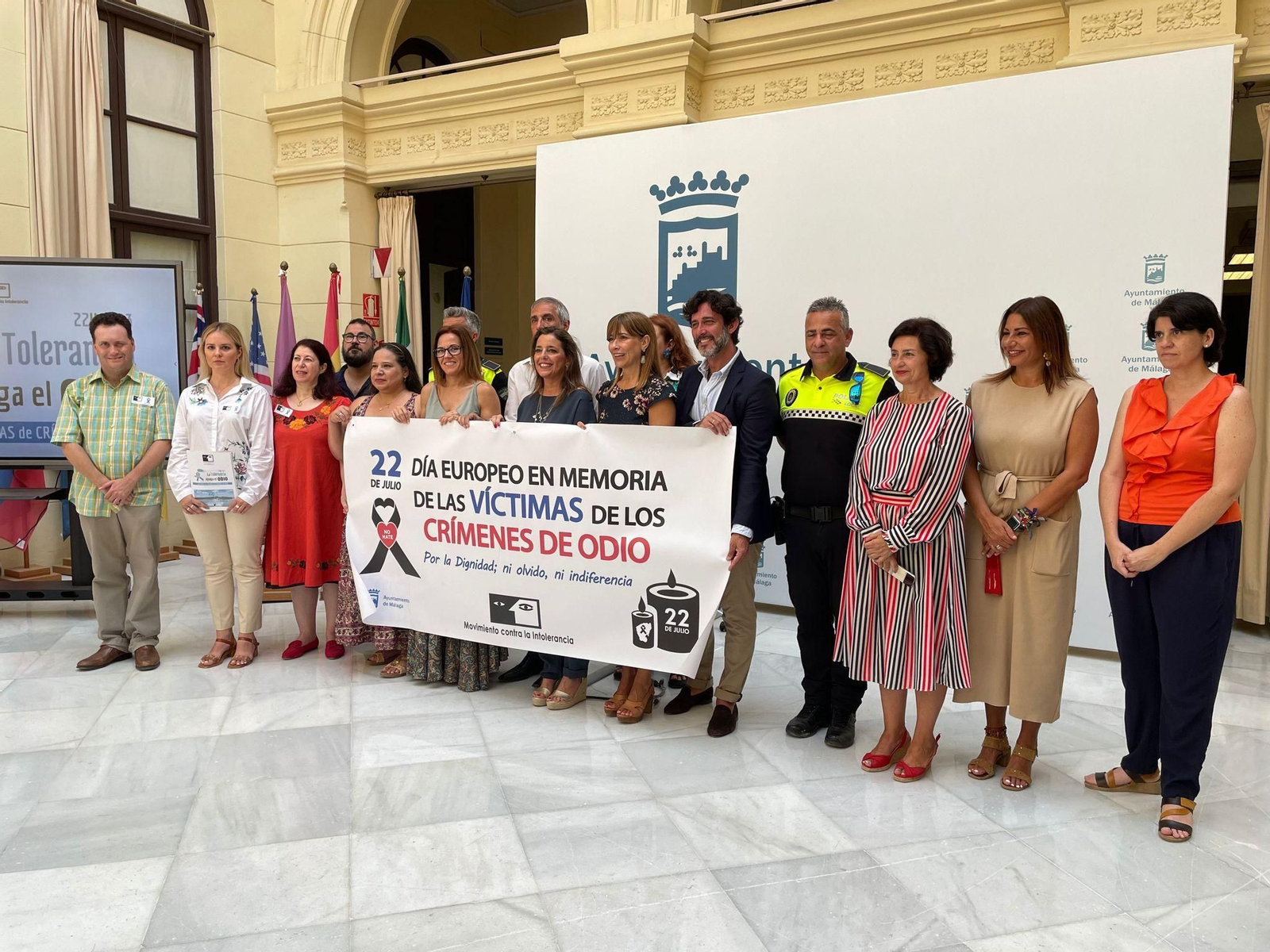 Imagen de la lectura del del manifiesto en conmemoración del Día Europeo de las Víctimas de los Crímenes de Odio