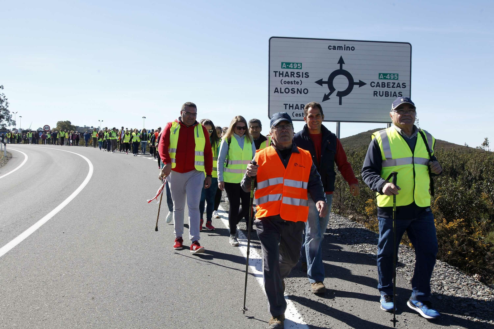 Marcha de vecinos de Tharsis al TSJA de Sevilla el pasado mes.