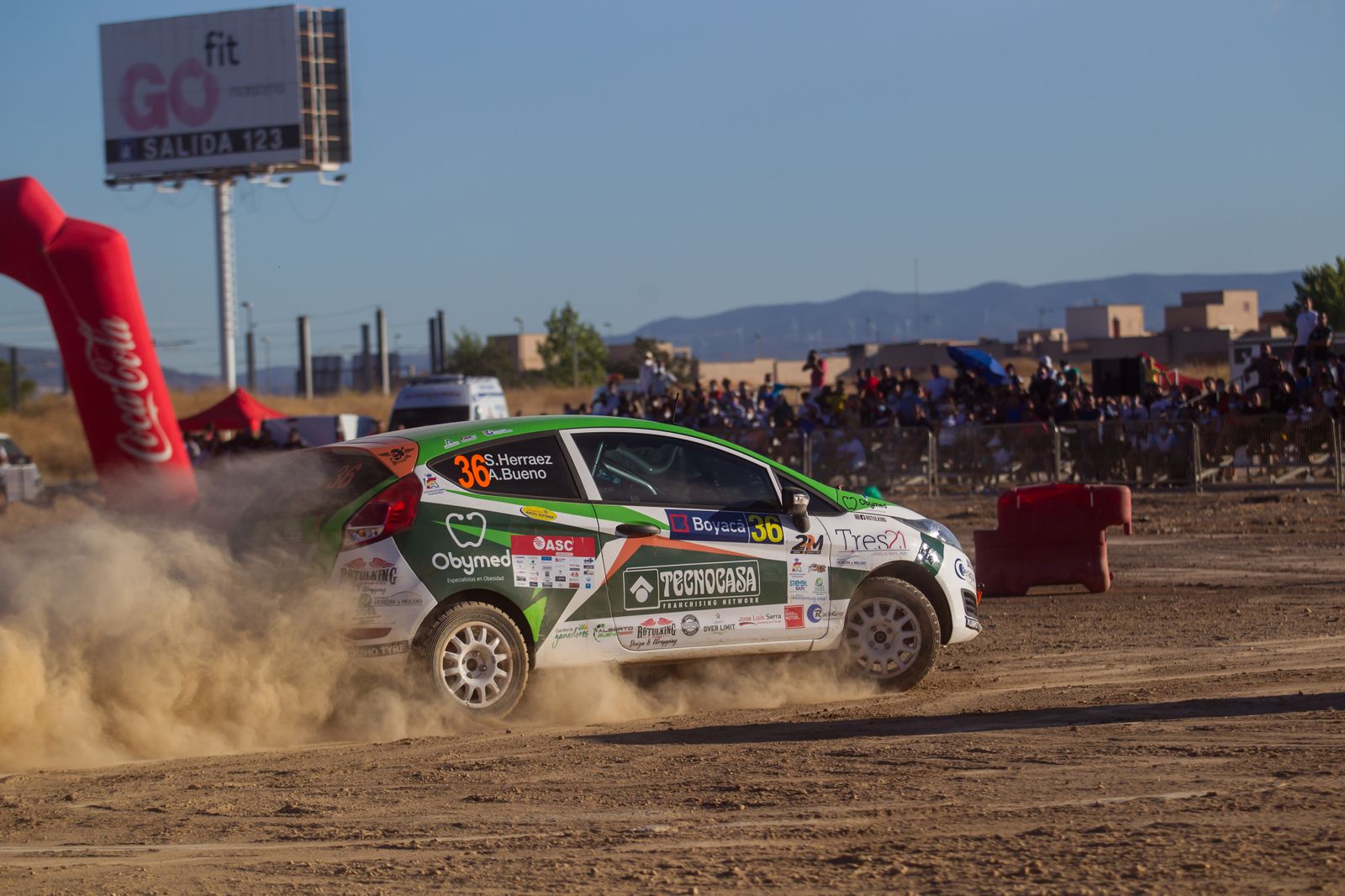 Alberto Bueno, durante el rally disputado en tierras granadinas.