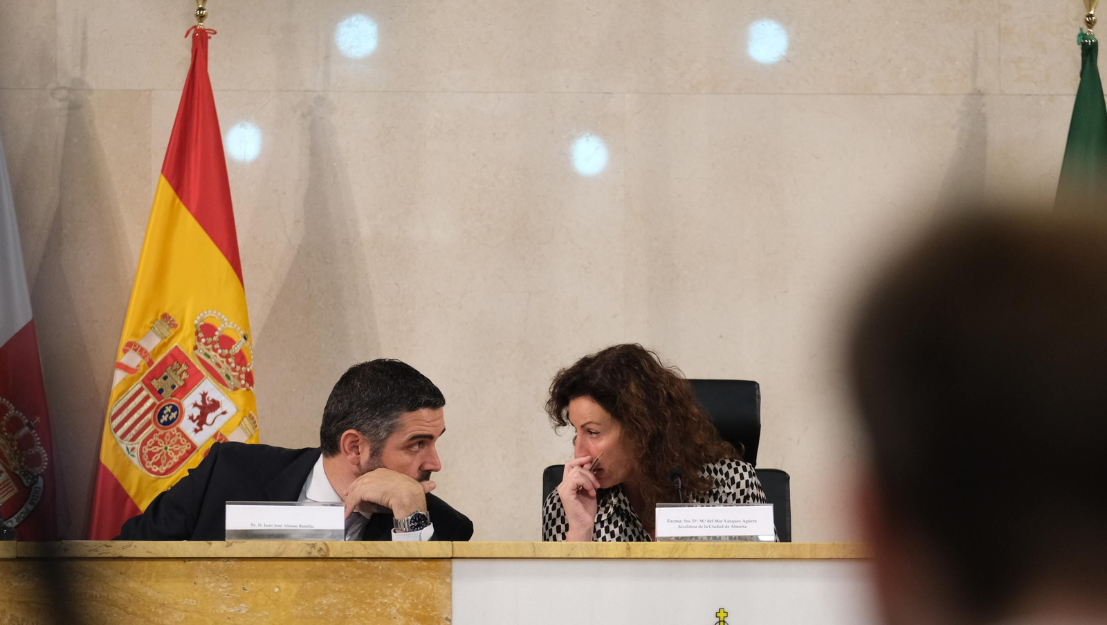 Imágenes del pleno del Ayuntamiento de Almería