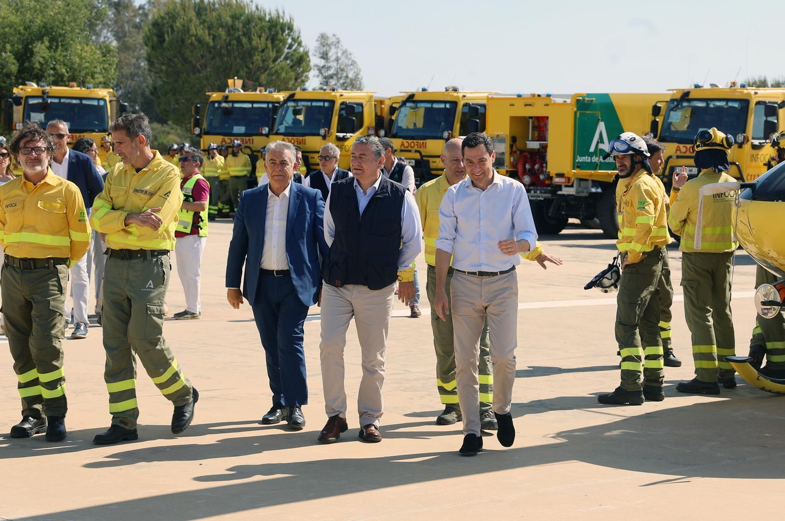Imágenes de la presentación del Plan Infoca 2024 de prevención de incendios forestales