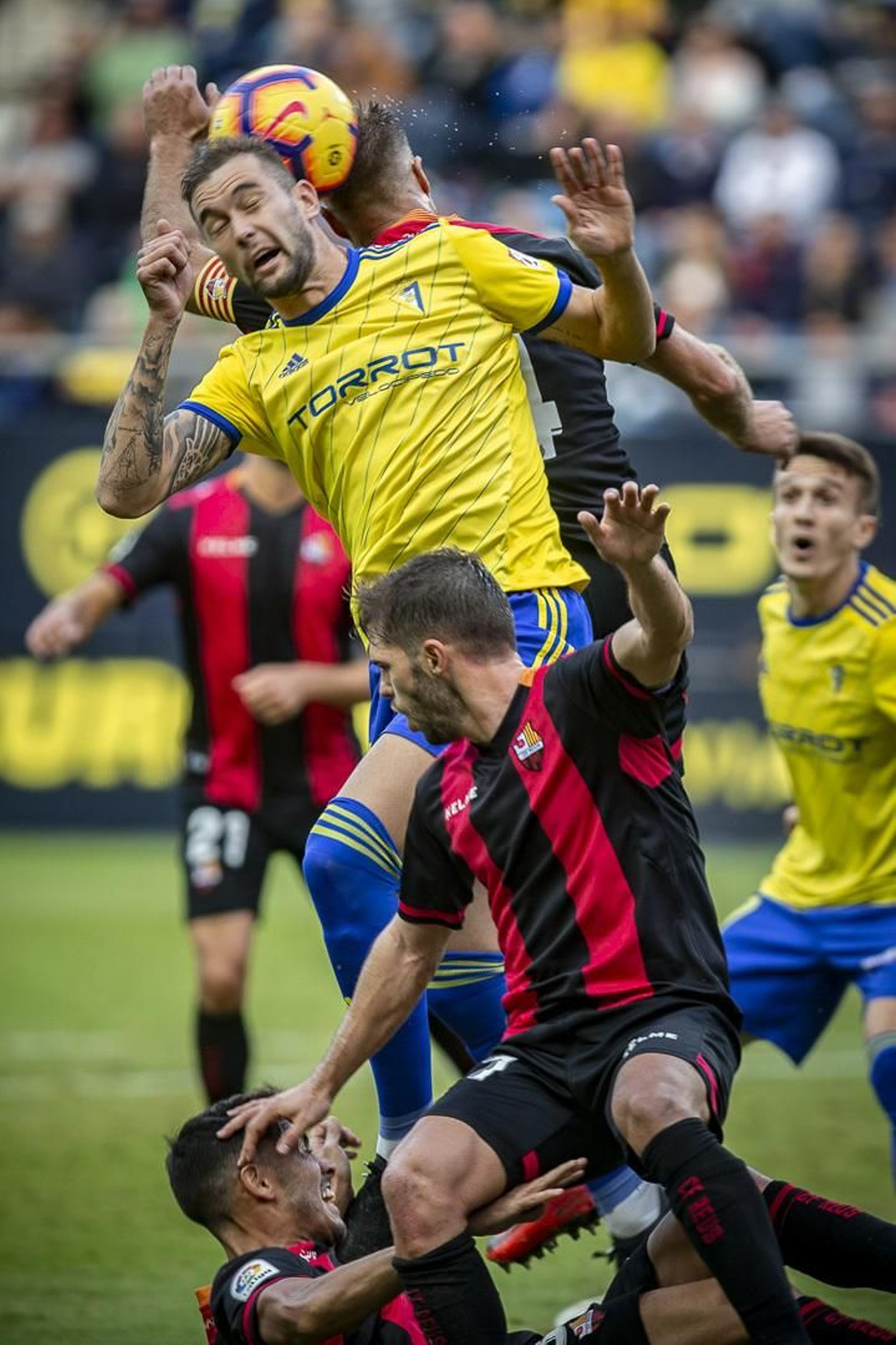 Imágenes del partido Cádiz-Reus