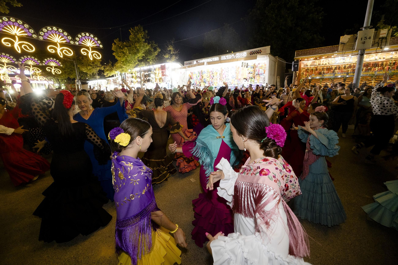 Las imágenes del encendido del alumbrado de Feria de Puerto Real