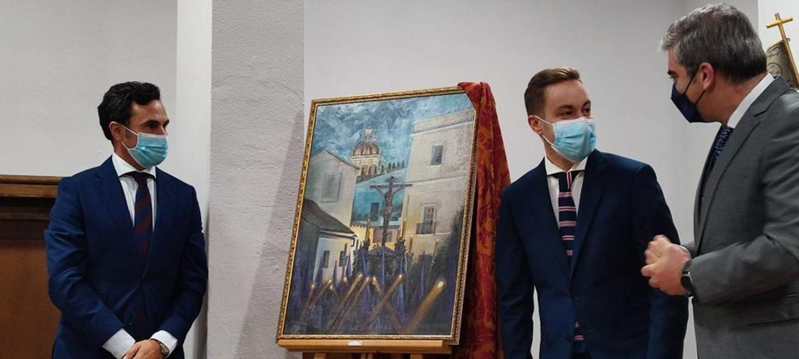Momento de la presentación del cartel de la tertulia cofrade ‘Con la Venia’ Momento de la presentación del cartel de la tertulia cofrade ‘Con la Venia’