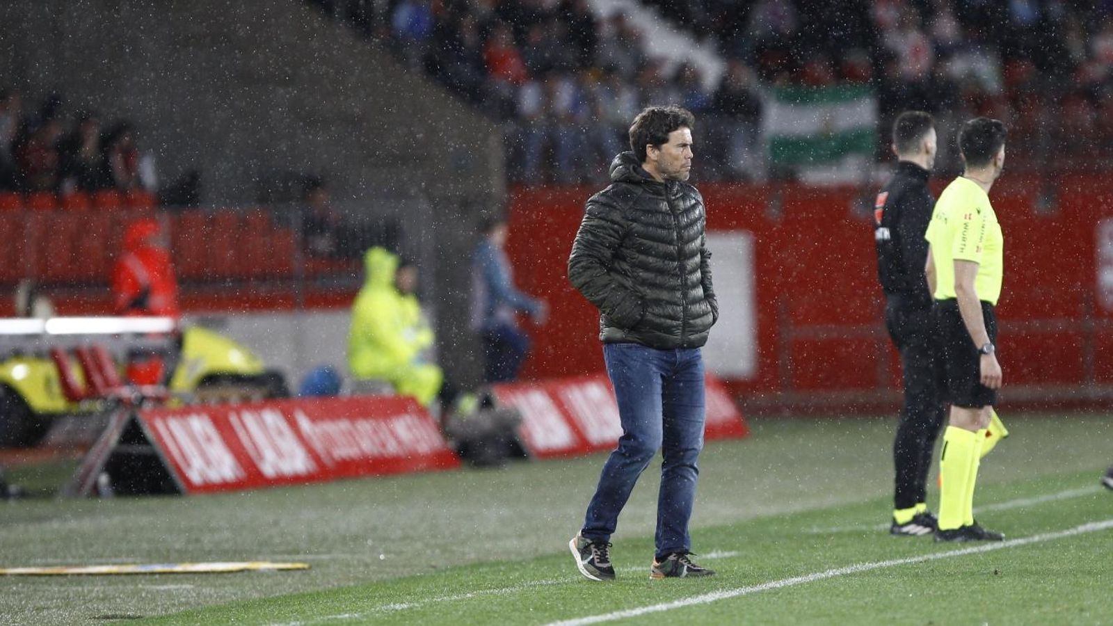 Rubi, en el duelo liguero ante los malagueños.