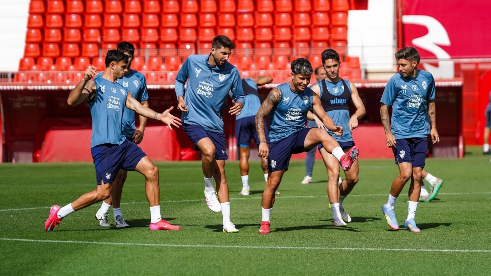 La plantilla rojiblanca, en la última sesión de la semana.