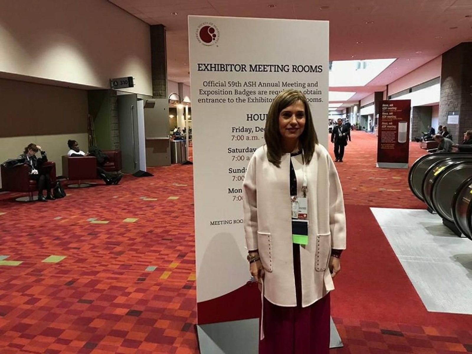 María Victoria Mateos, del Hospital Universitario de Salamanca, durante el congreso americano de su especialidad.