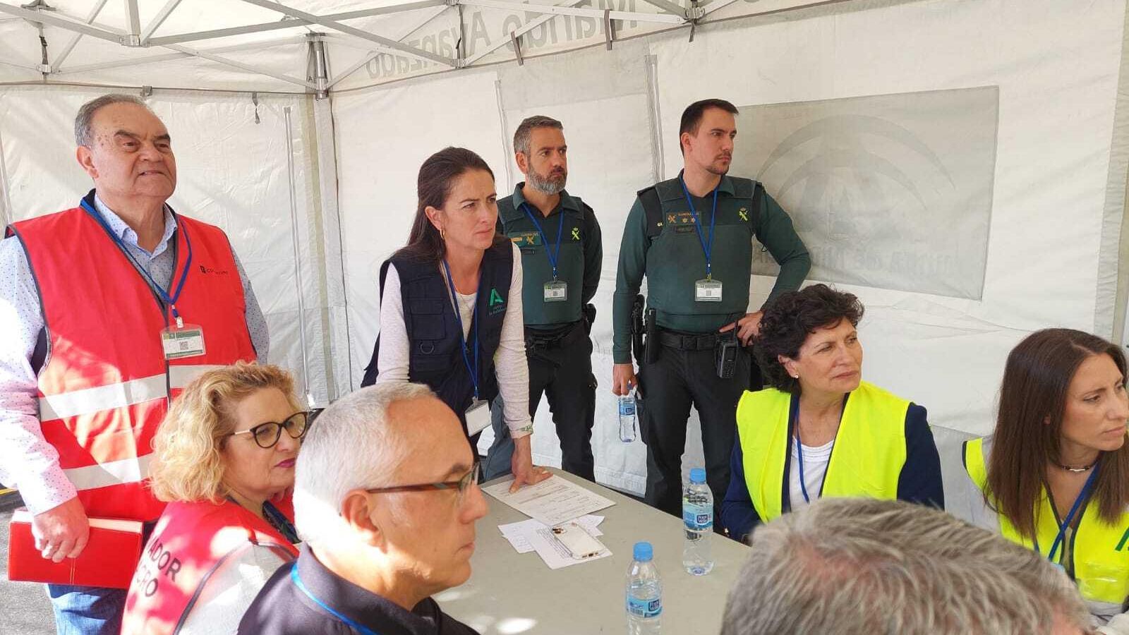 Simulacro de accidente.