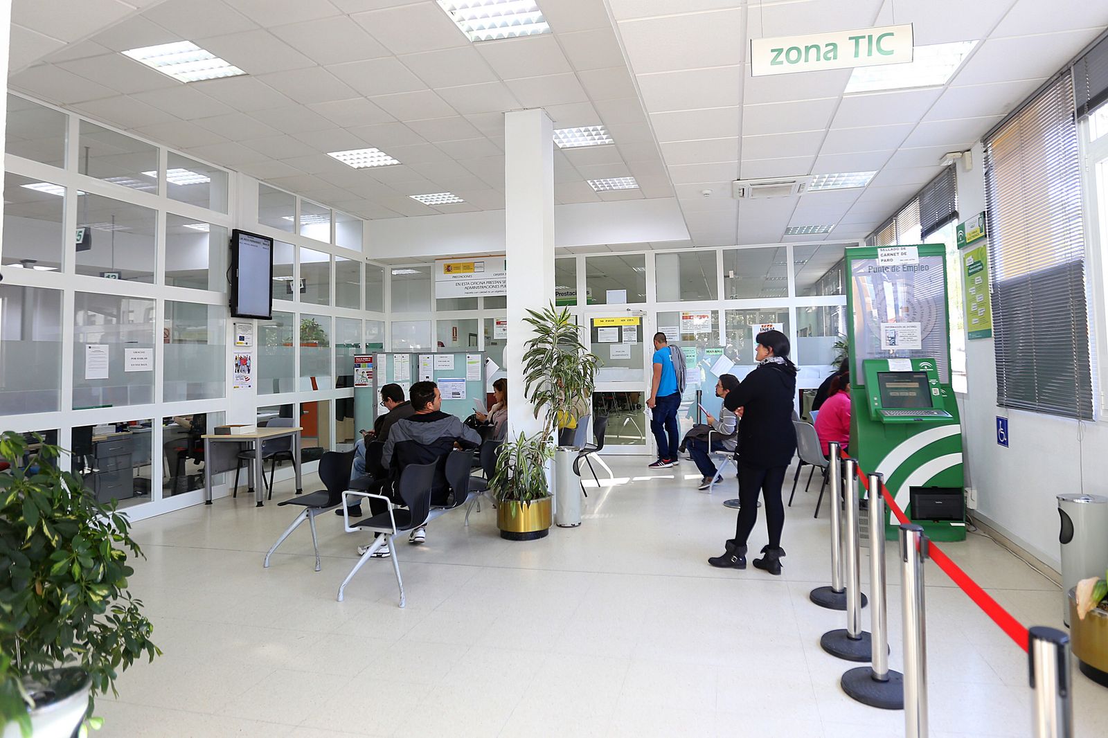 Una oficina de Empleo en Andalucía.