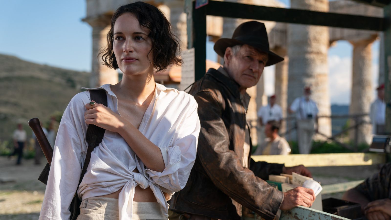 Phoebe Waller-Bridge y Harrison Ford en Indiana Jones y el Dial del Destino