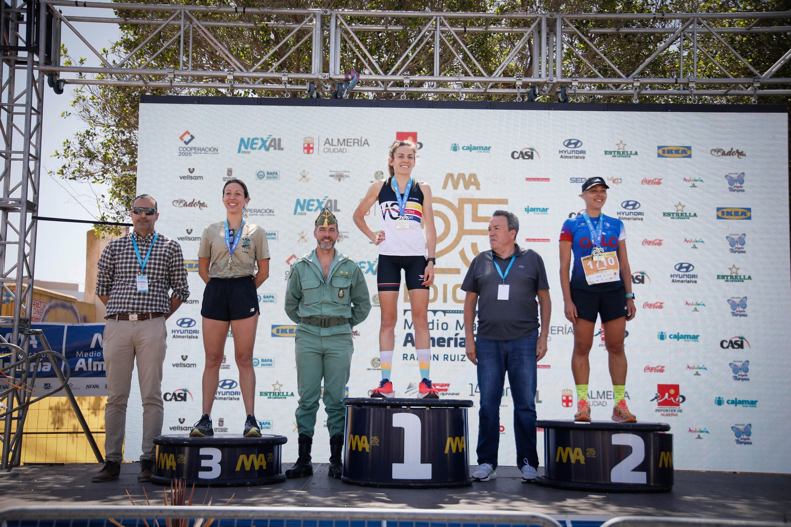 Imágenes de los premiados en la Media maratón de la Cuidad de Almería