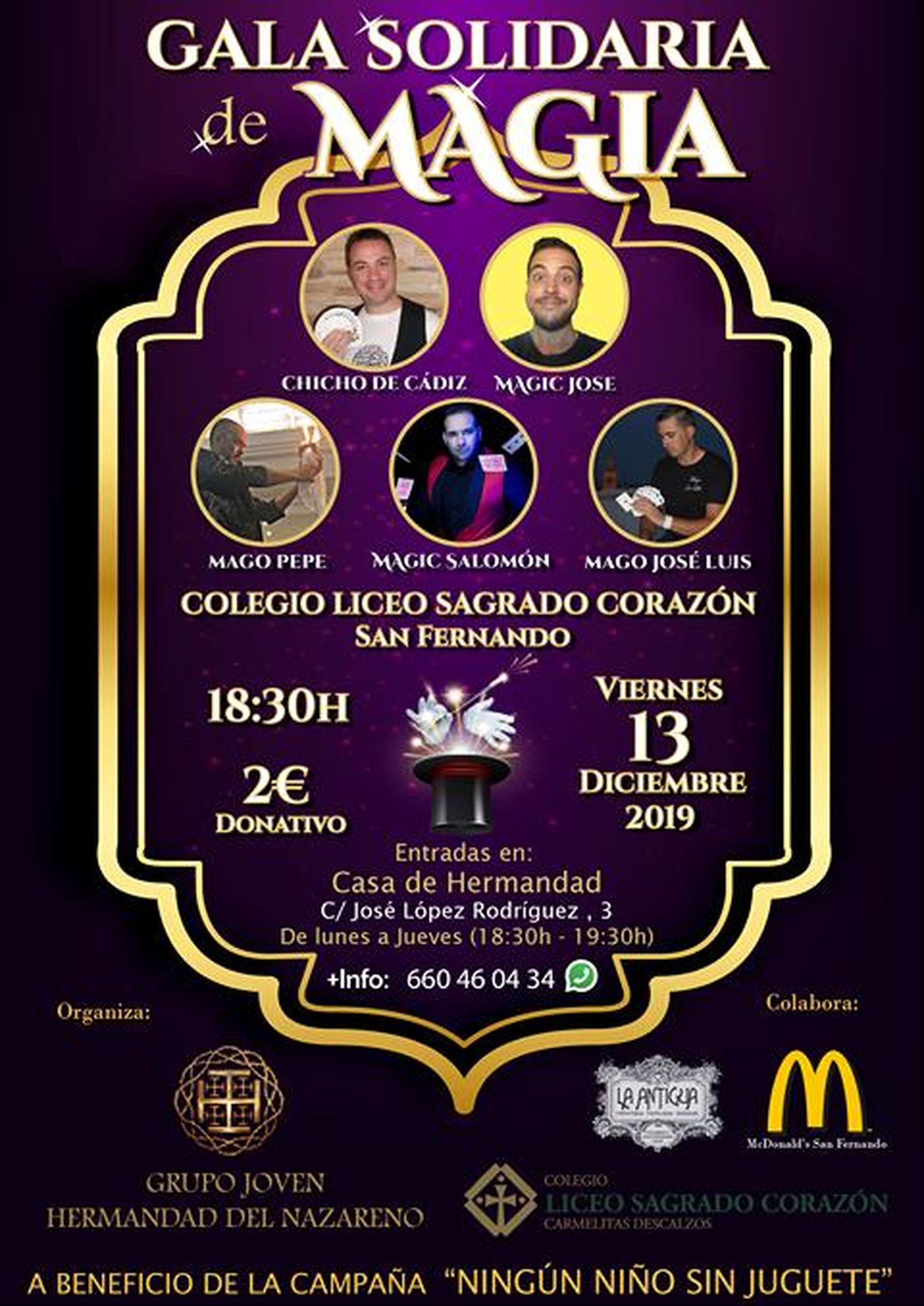Cartel promocional de la Gala Solidaria de Magia.