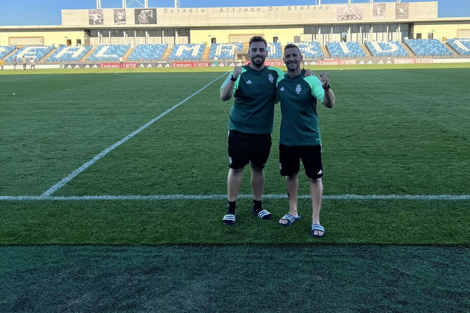 Antonio Zarria, a la derecha, en el Alfredo di Stéfano.