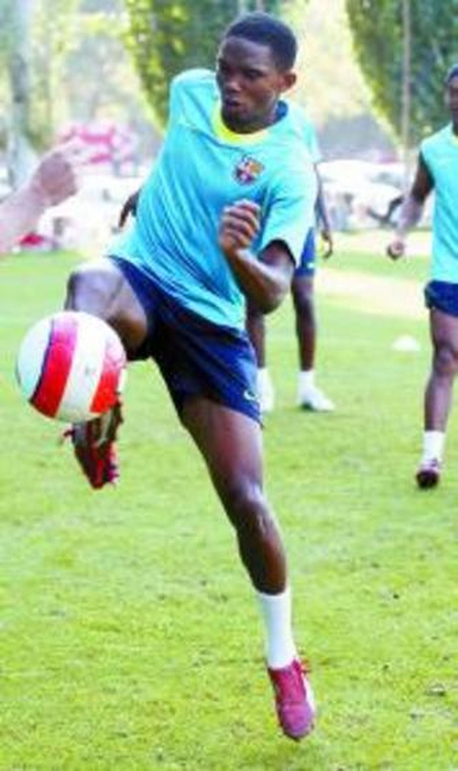 Eto'o, en un entrenamiento.