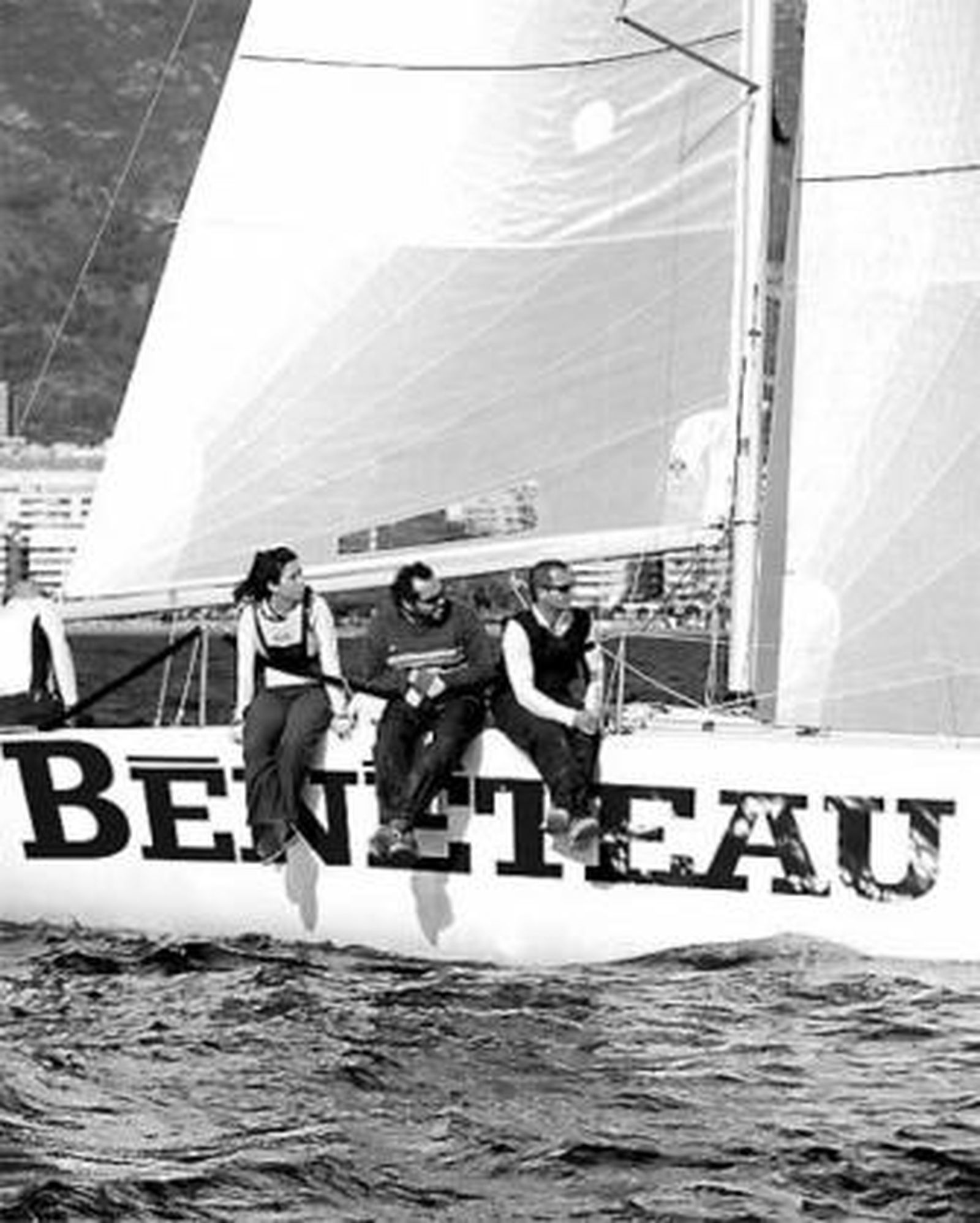 La embarcación 'Beneteau', durante la regata de ayer.