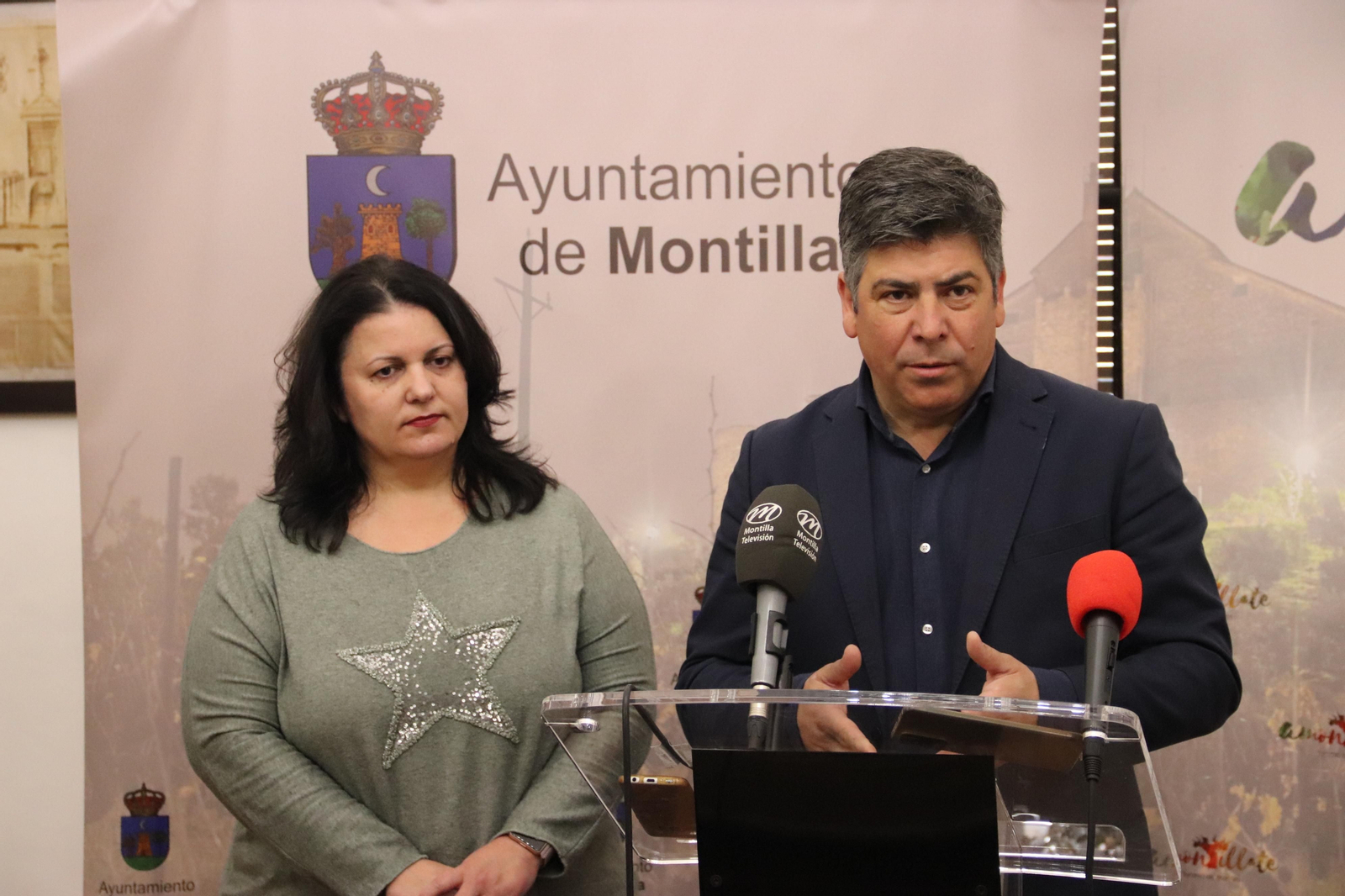 Rafael Llamas y Antonia Ramírez hacen balance del cierre del ejercicio económico del Ayuntamiento de Montilla.