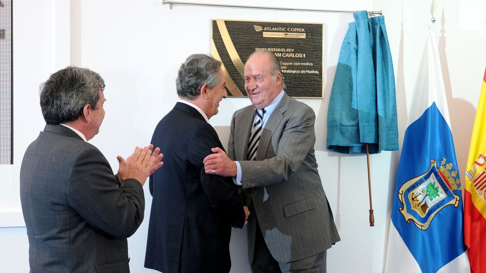 S. M. el rey Juan Carlos I en la conmemoración del 40ª aniversario de la planta.
