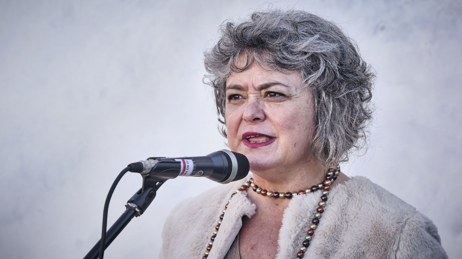 Blanca Flores, presidenta de la Asociación Fernando Quiñones, durante la presentación del cartel de la Ruta.
