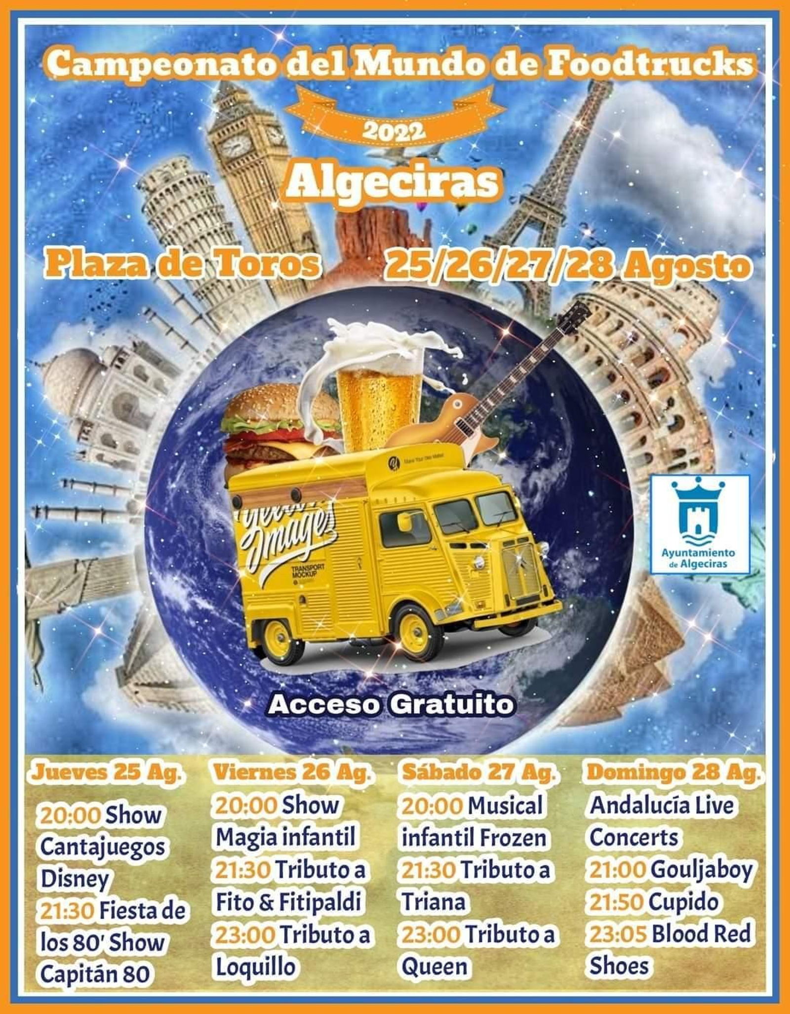 Cartel del evento de Food trucks en Algeciras