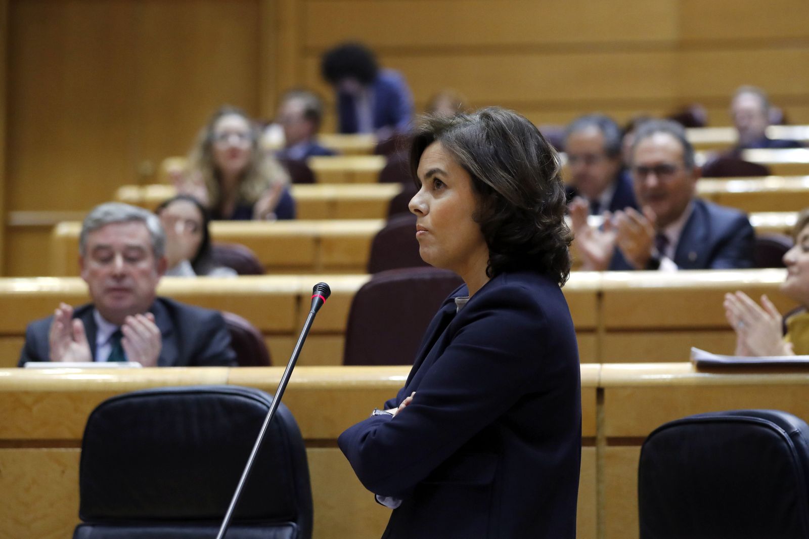 Sáenz de Santamaría habla en la Sesión de Control del Gobierno.