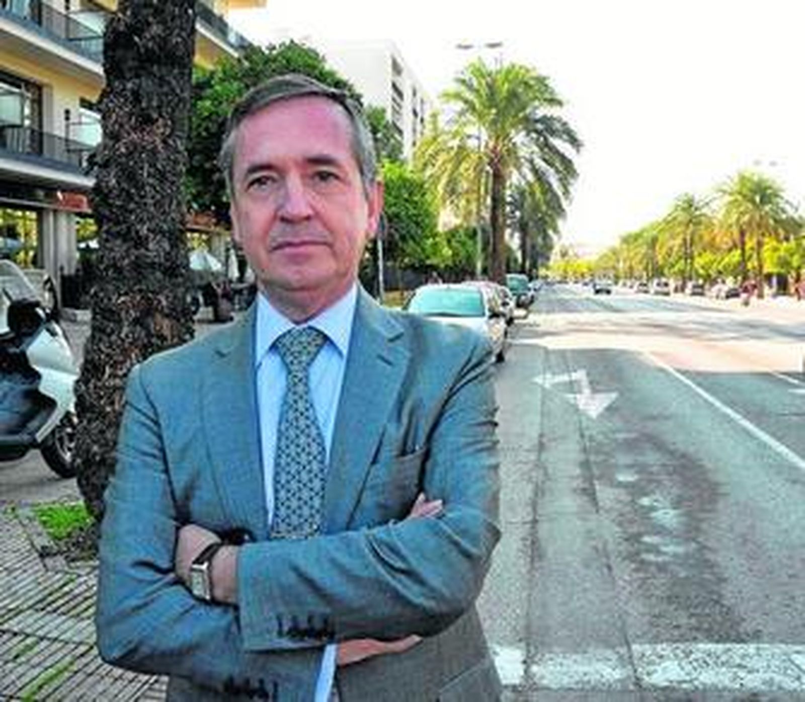 Joaquín Yvancos, fotografiado ayer en la avenida Álvaro Domecq, en Jerez.