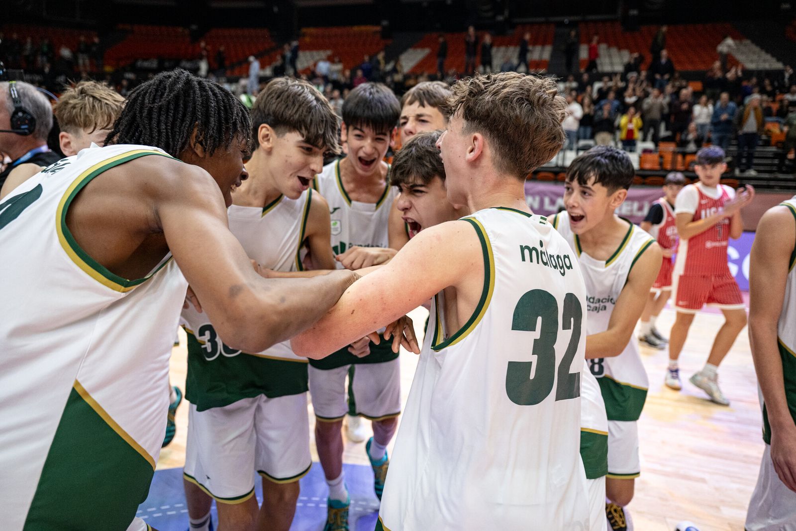 La celebración del Unicaja por acceder a la Minicopa