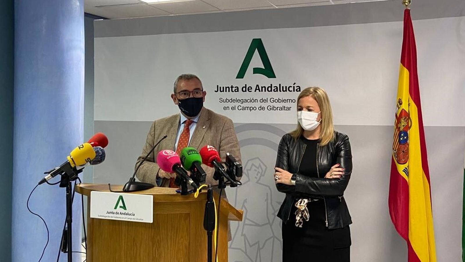 Miguel Andréu y Eva Pajares en la rueda de prensa.