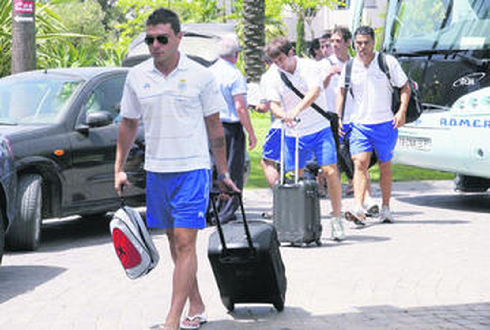 Colunga, ayer en El Rompido.