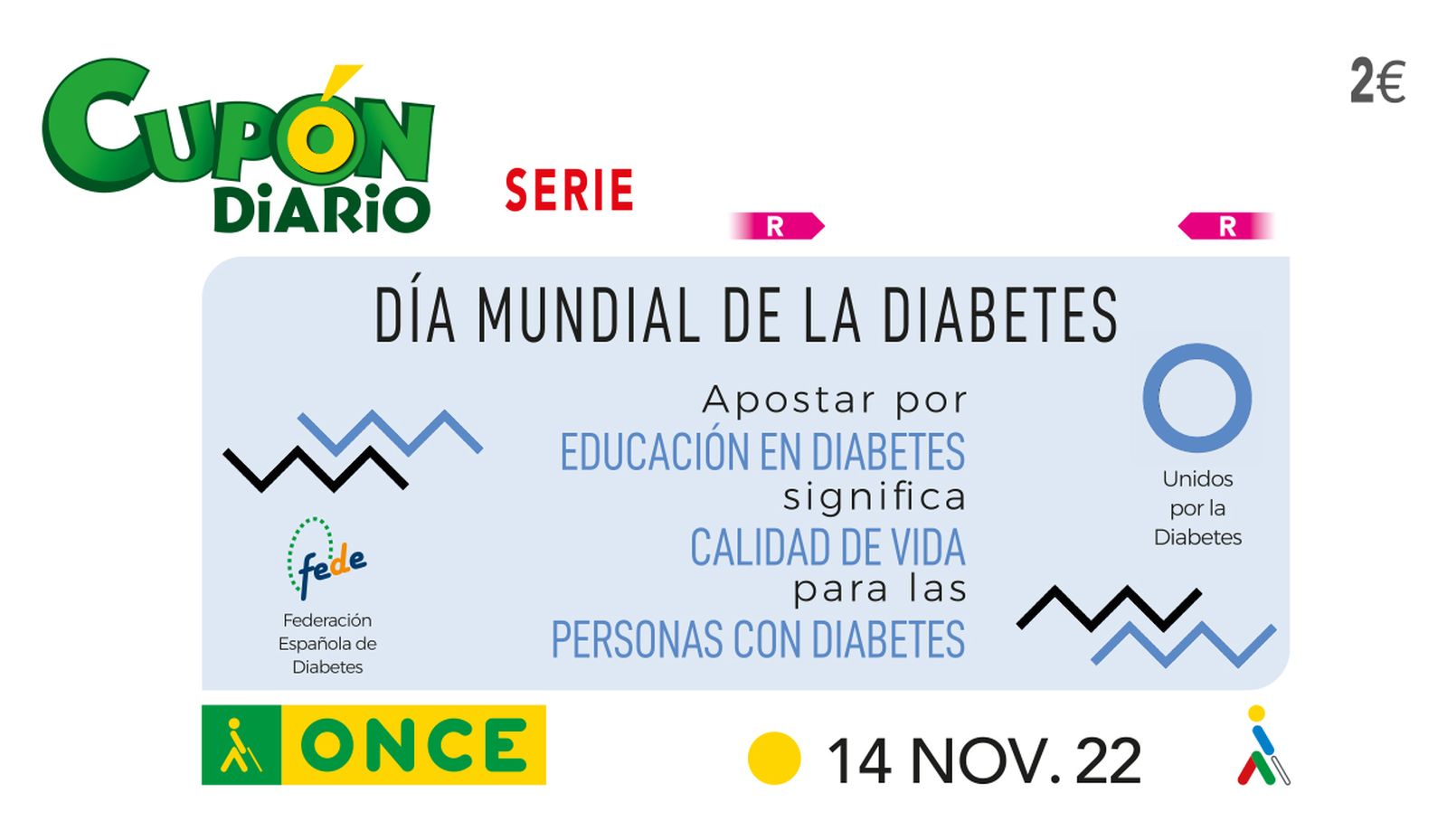 El sorteo de la ONCE del lunes estaba dedicado al Día Mundial de la Diabetes.
