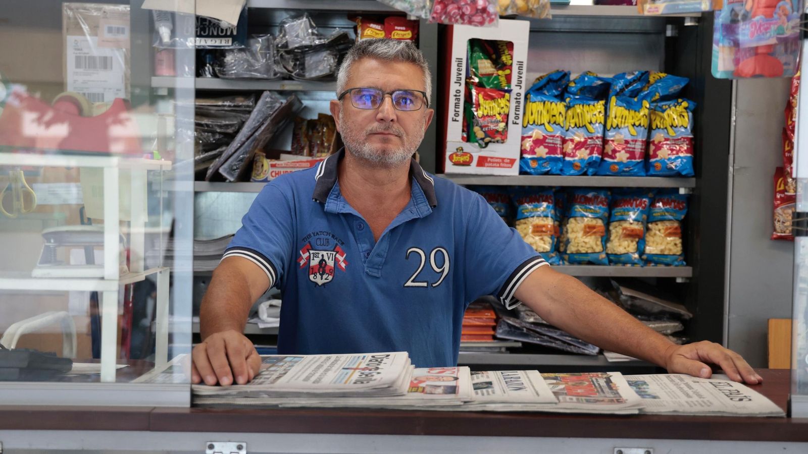 José Manuel Rodríguez, kiosquero en Heliópolis