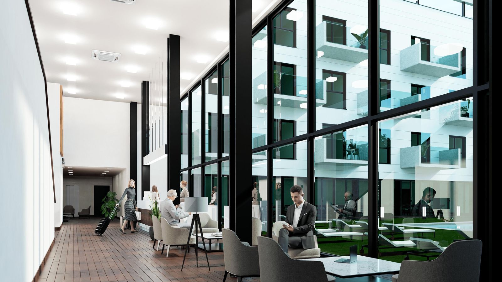 El negocio hotelero contará con varias salas para eventos.