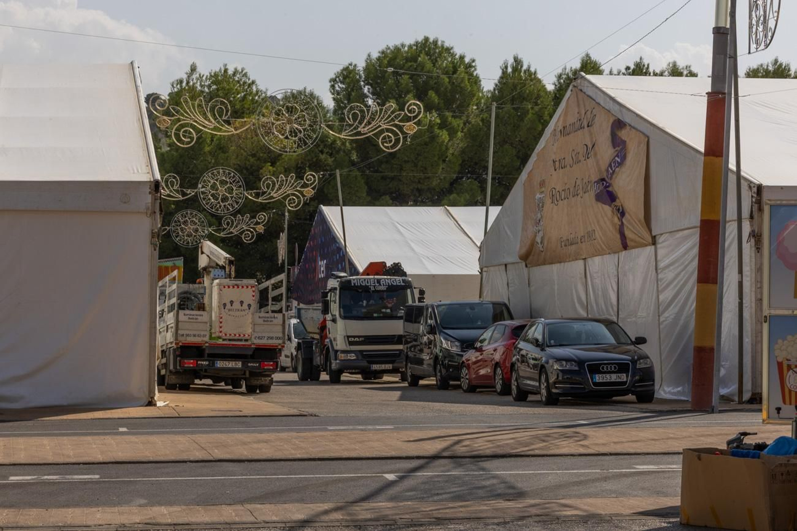 Así avanza el montaje de la feria de San Lucas