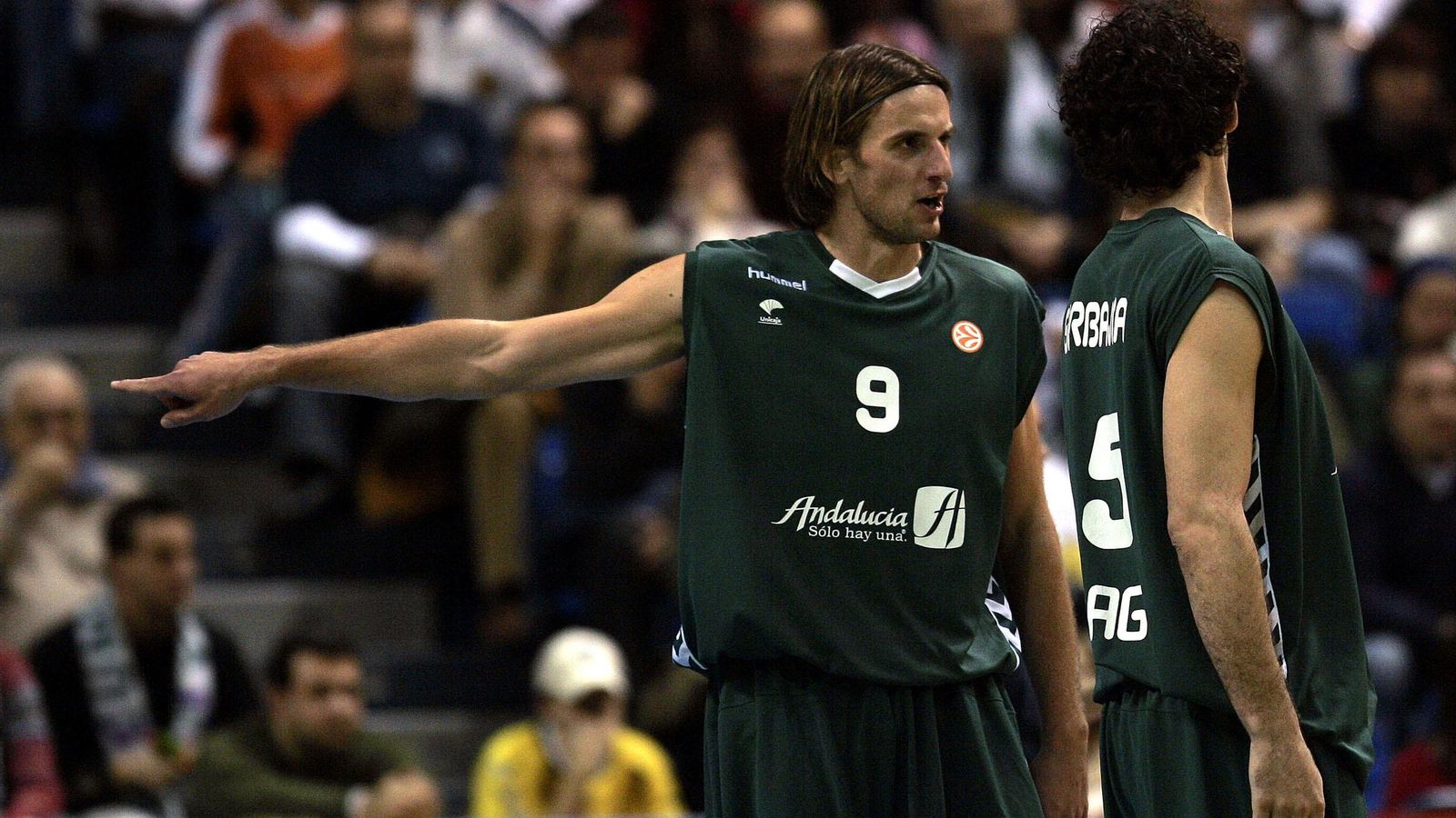 Sandro Nicevic, junto a Jorge Garbajosa.