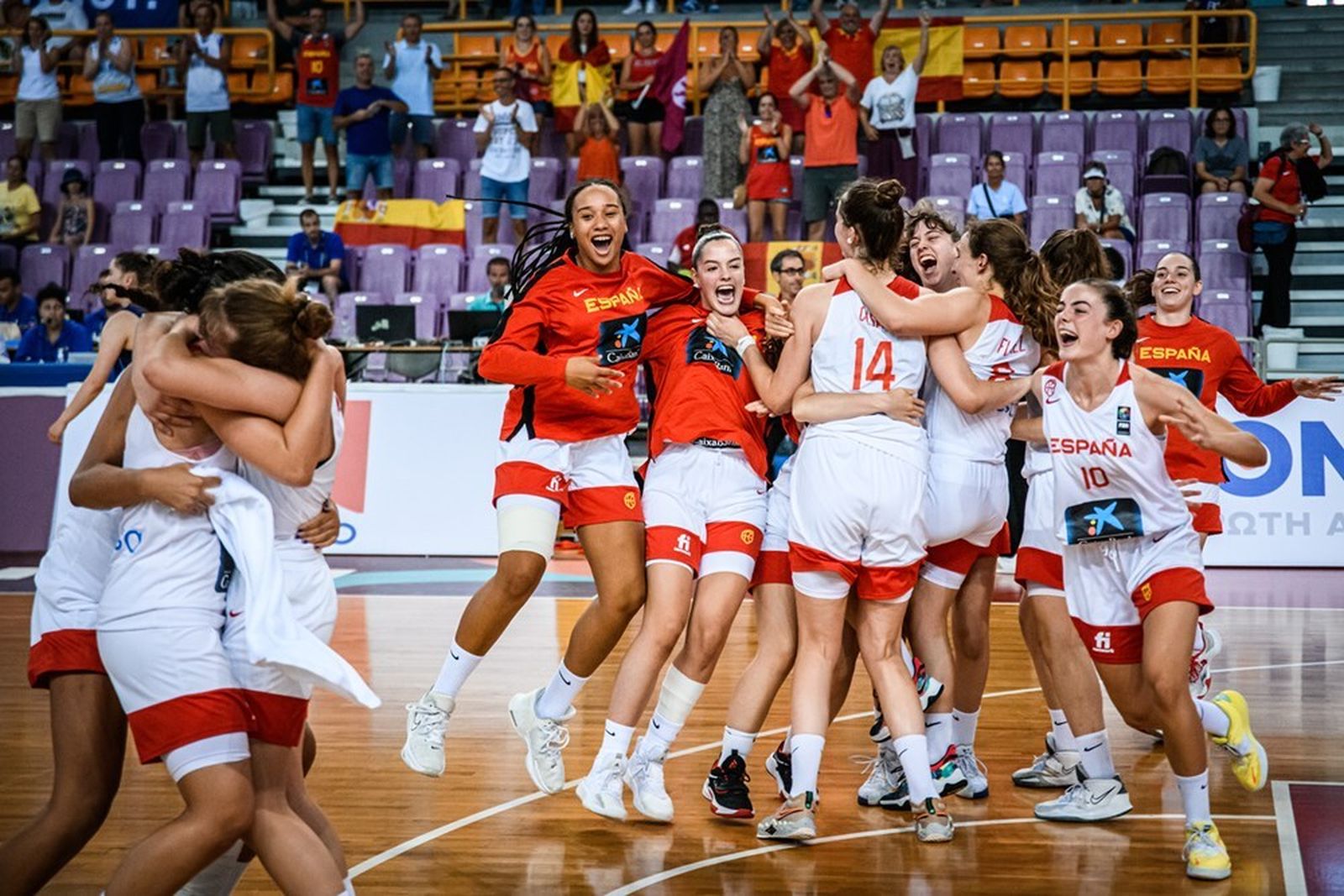 Las jugadoras de España sub 18.