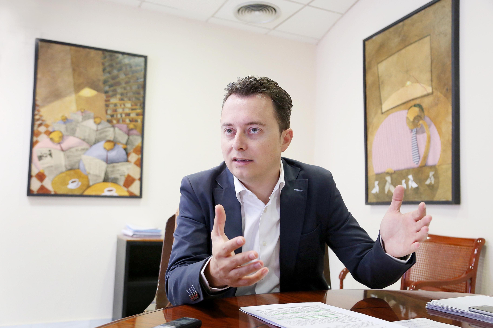 Santiago Galván, durante una reciente entrevista.