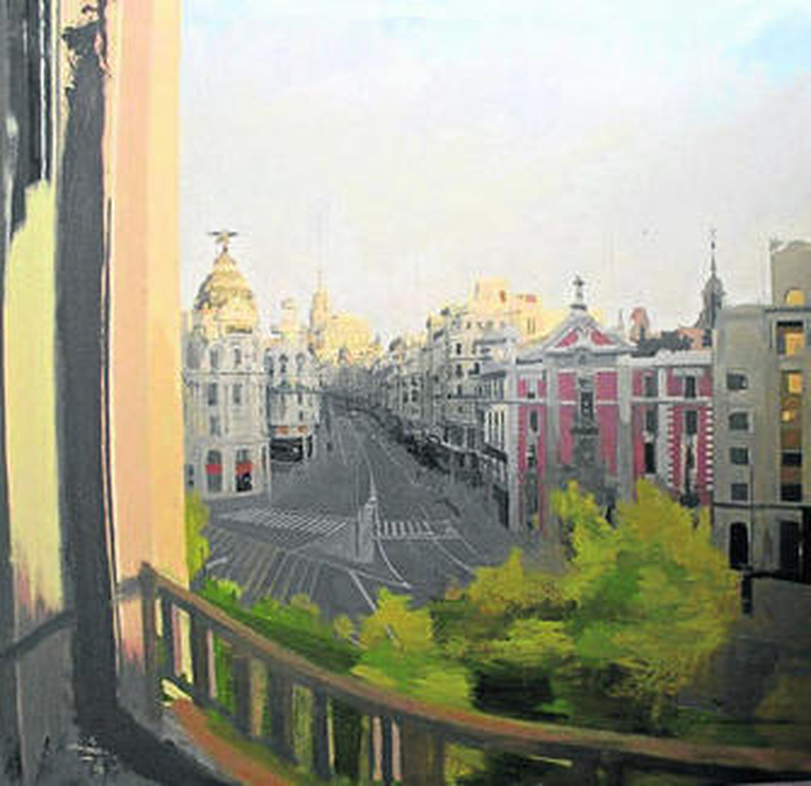 Óleo sobre lienzo 'Gran Vía', de Antonio López.