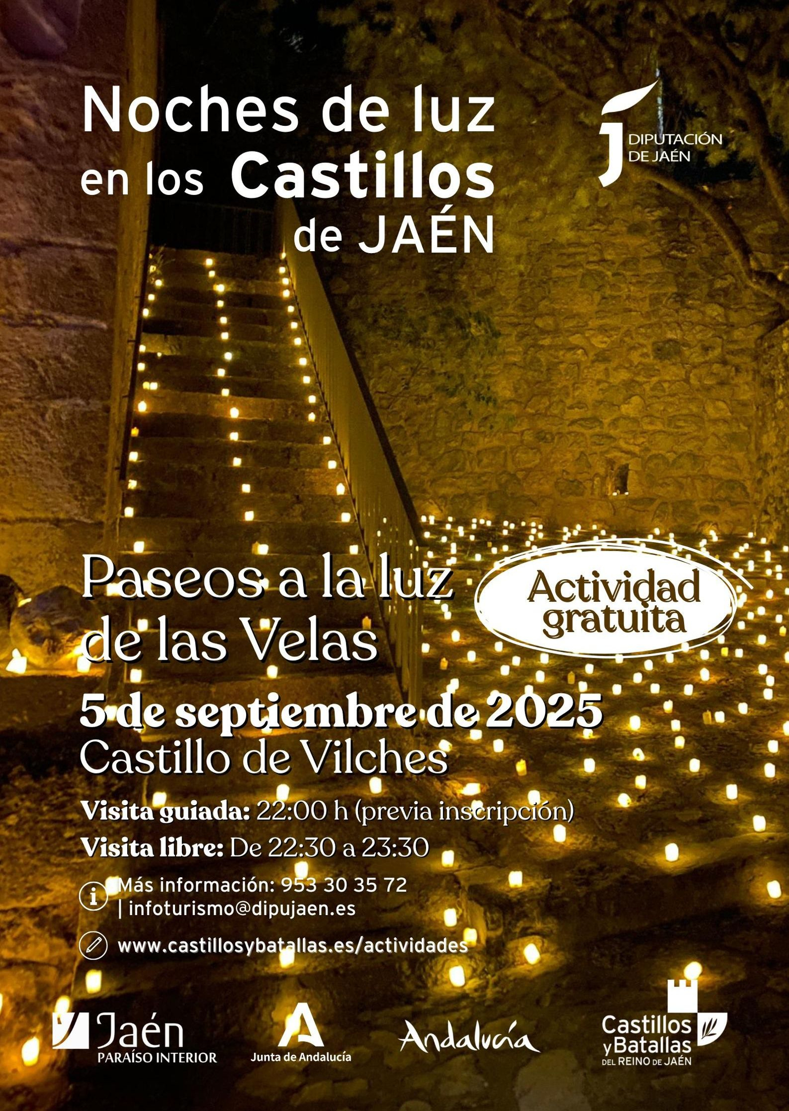Descubre la fortaleza de Vilches a la luz de las velas con esta visita guiada gratuita.