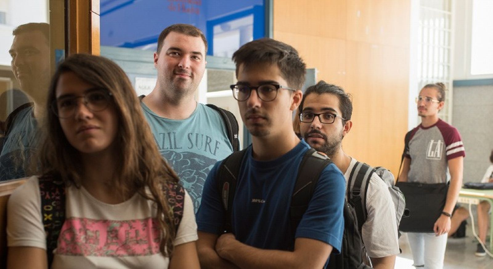 Alumnos en la Universidad de Huelva.