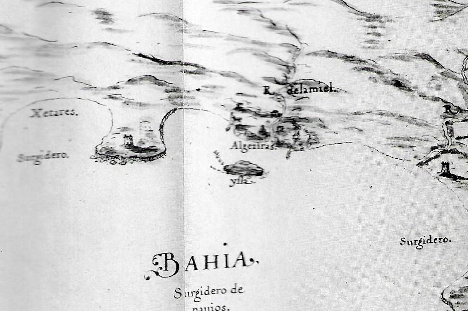 Cartografía de época de la Bahía de Algeciras.