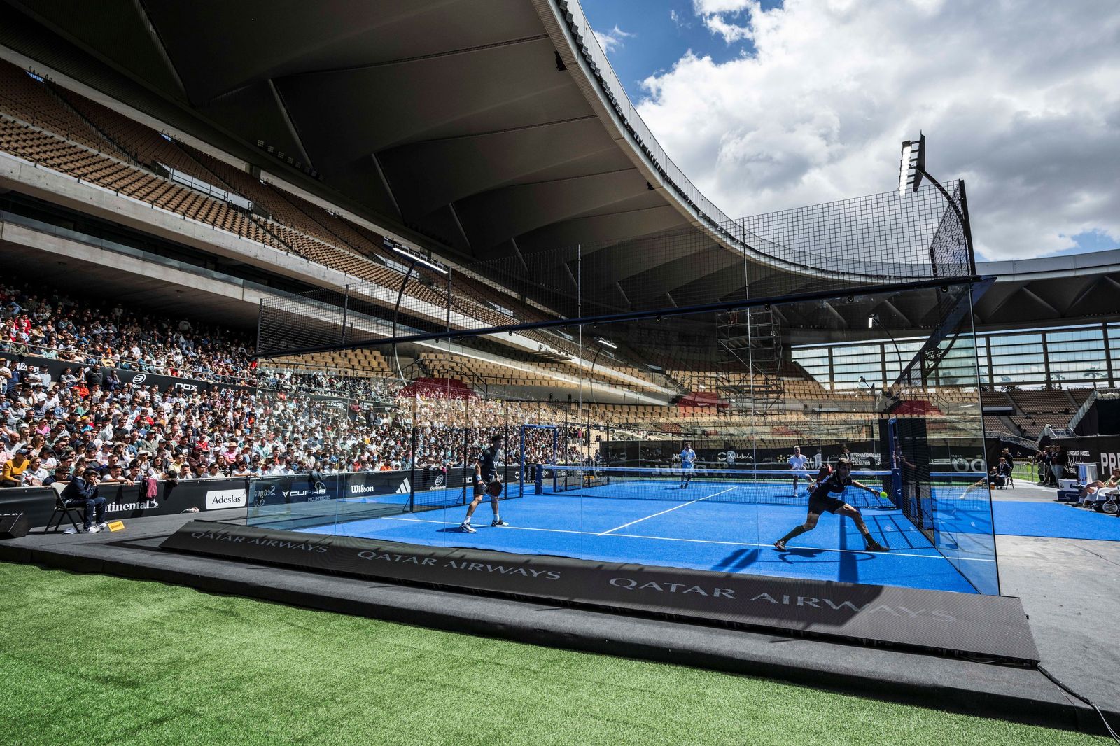 Una imagen del partido de Fernando Belasteguín, otrora número uno mundial.