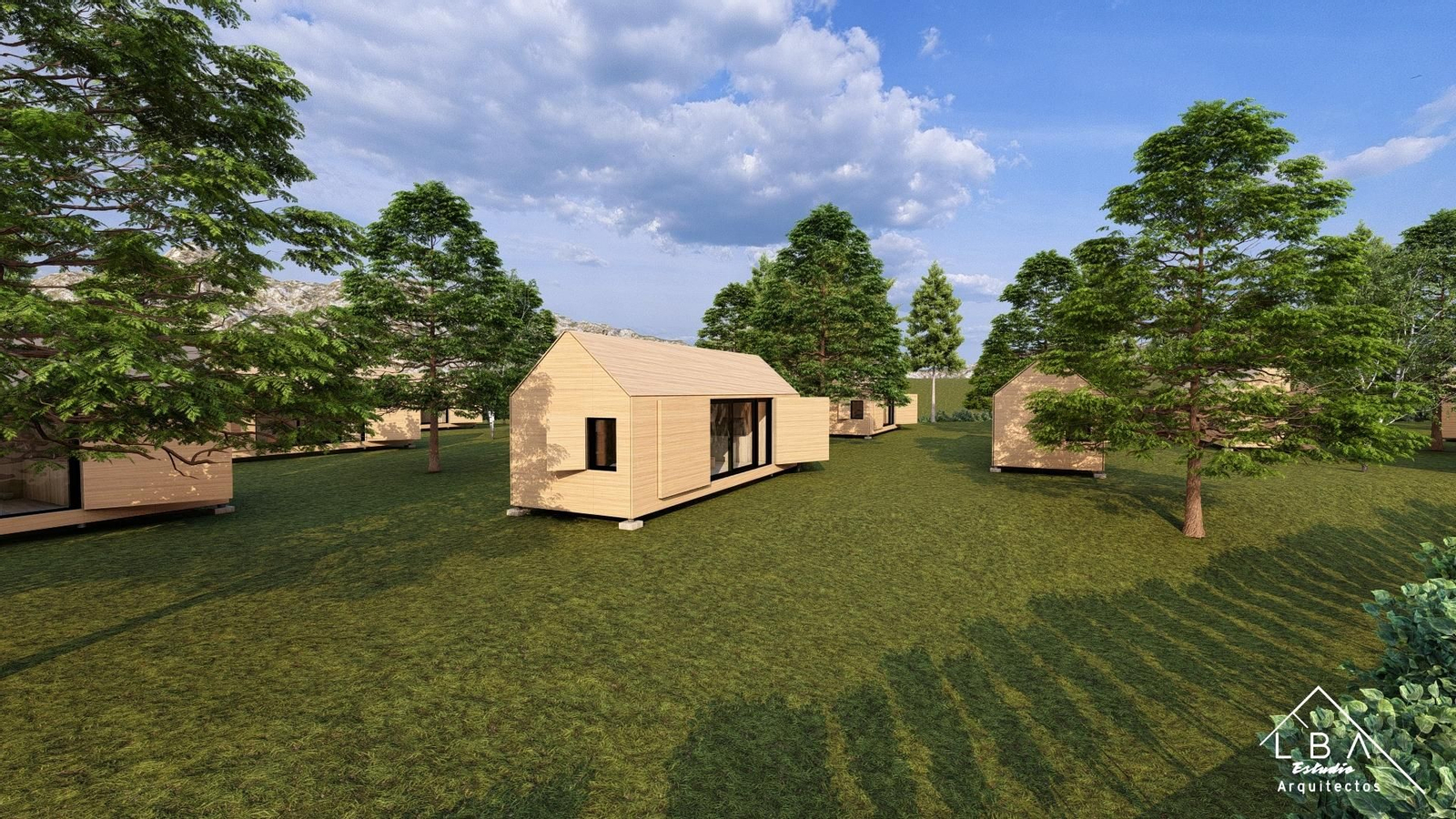 Bocetos digitales del futuro Eco Active Resort de Jaén.