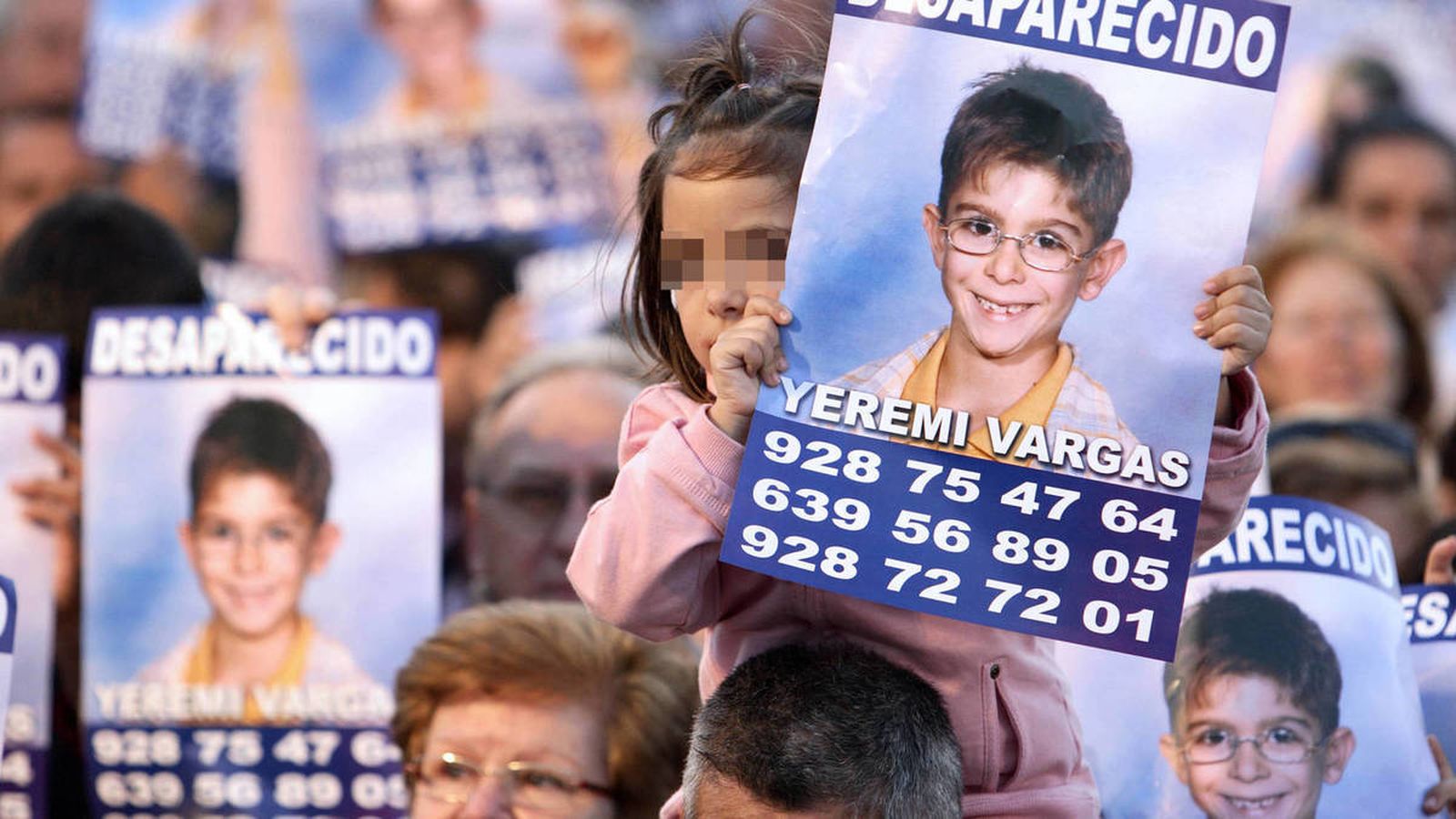 Una manifestación para la aparición de Yéremi Vargas