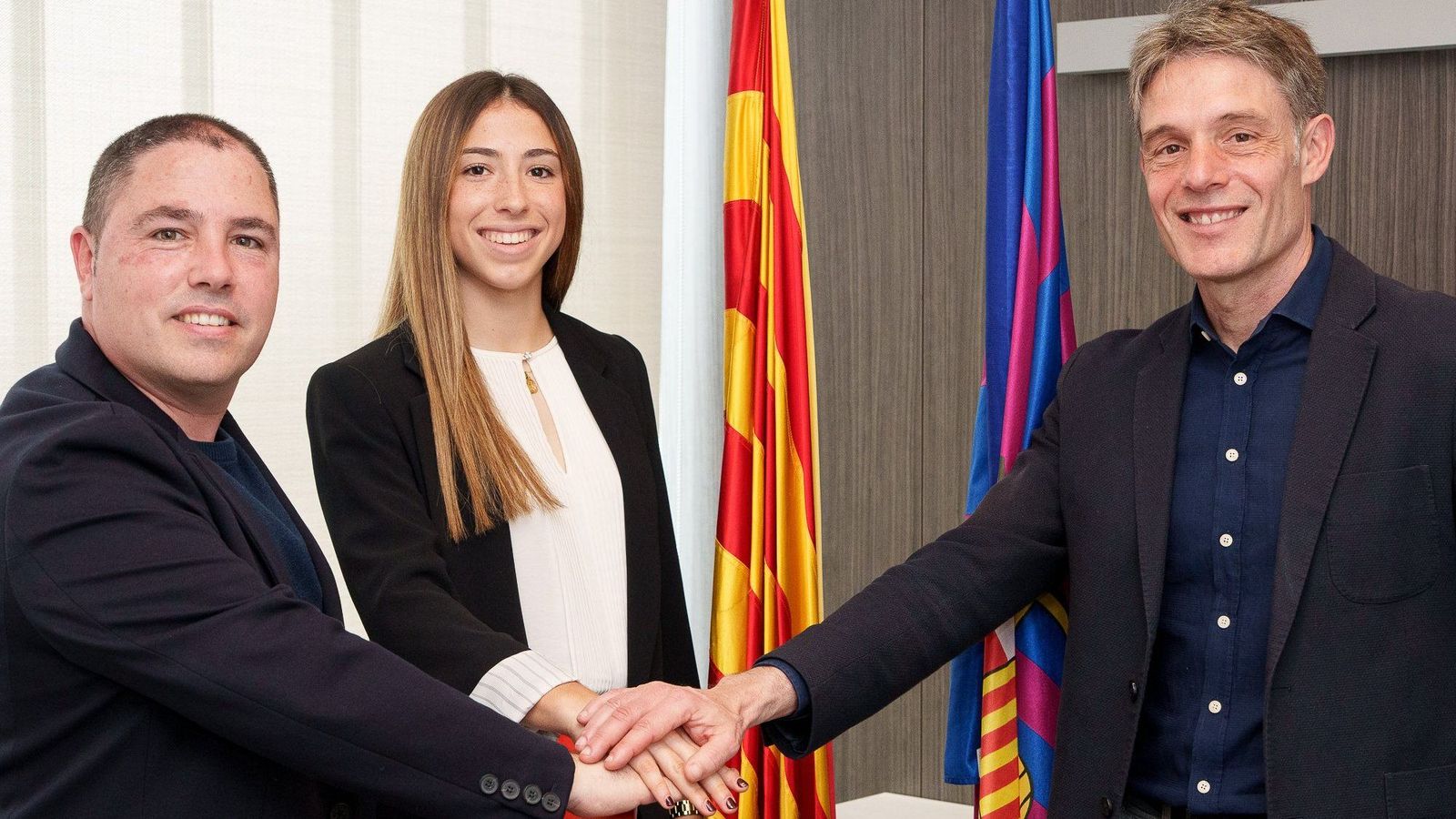 Julia Torres ya como jugadora del Barcelona