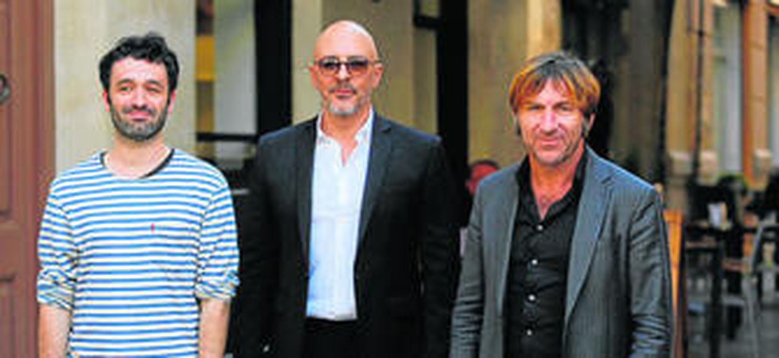 Rodrigo Sorogoyen, Roberto Álamo y Antonio de la Torre, ayer, en la presentación de su película.